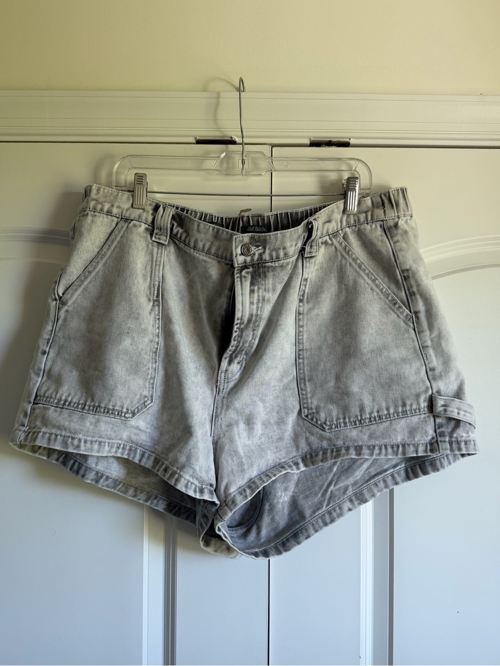 wild fable Light Gray High-Waist Denim Shorts